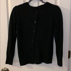 Black button back sweater- medium